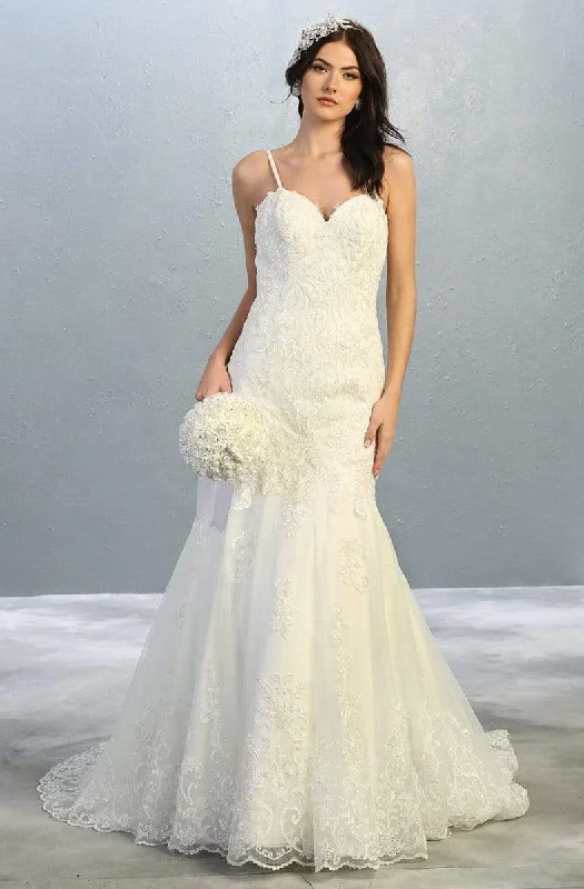 May Queen - RQ7857 Embroidered Sweetheart Trumpet Gown