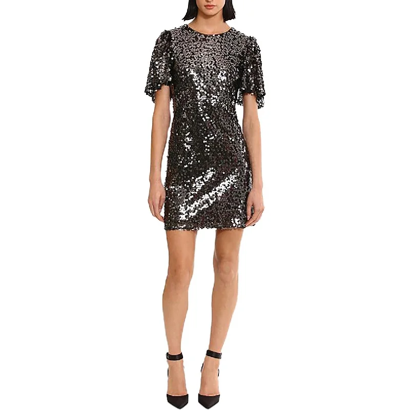 Womens Mini Sequined Cocktail And Party Dress