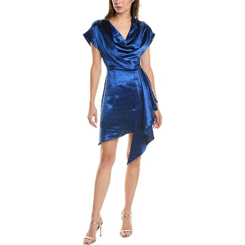 Womens Satin Blouson Cocktail And Party Dress