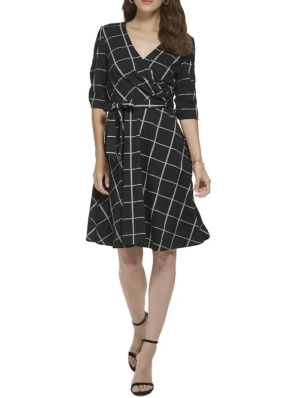 Womens Pattern Mini Fit & Flare Dress