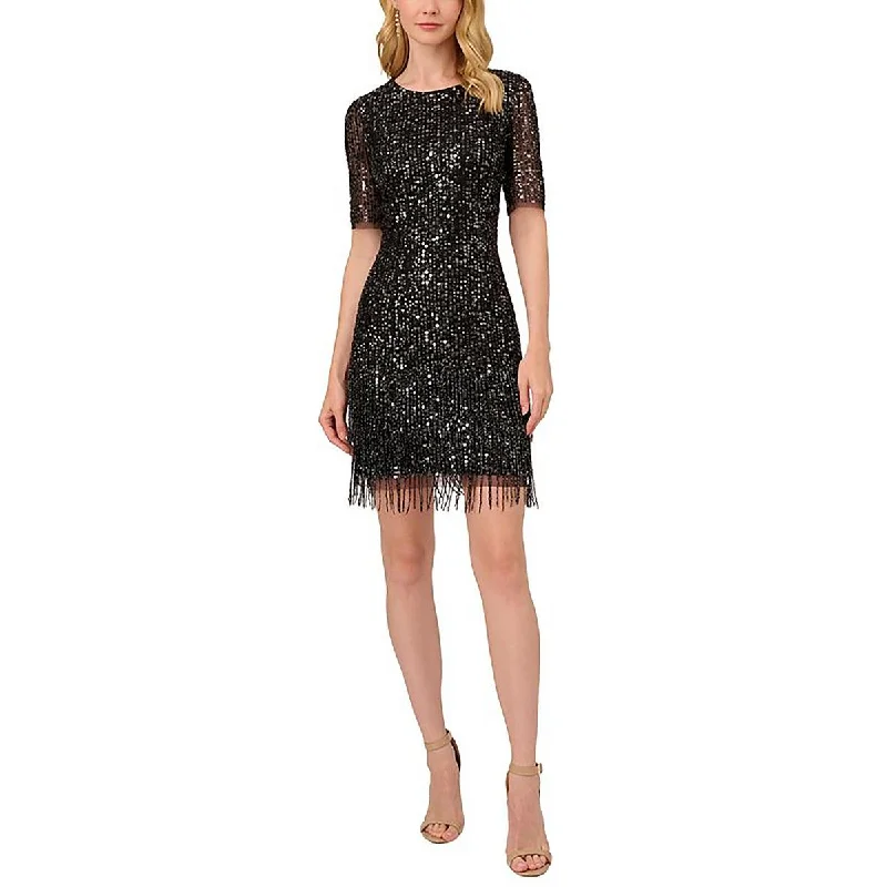 Womens Sequined Mini Cocktail And Party Dress