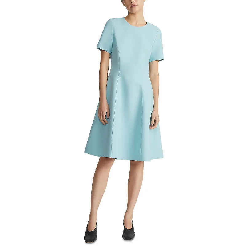 Womens Wool Blend Knee-Length Fit & Flare Dress