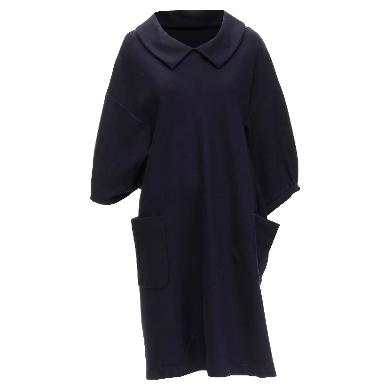 Comme Des Garcons wool peter pan collar asymmetric short dress