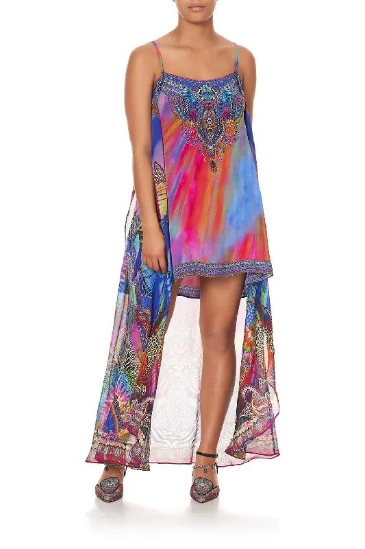 MINI DRESS WITH LONG OVERLAY PSYCHEDELICA