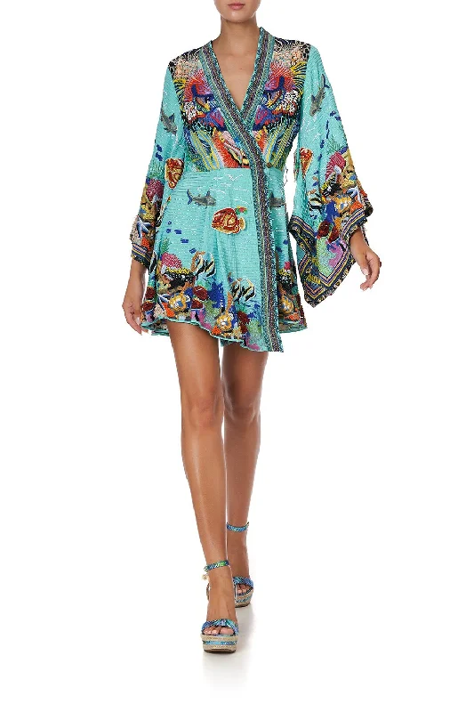 WRAP MINI DRESS REEF WARRIOR