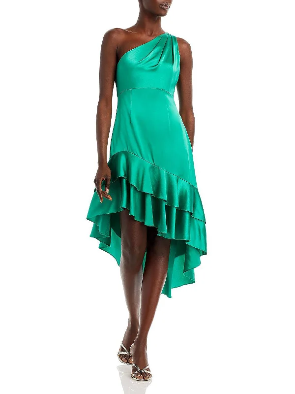 Colina Womens Silk Long Cocktail and Party Dress