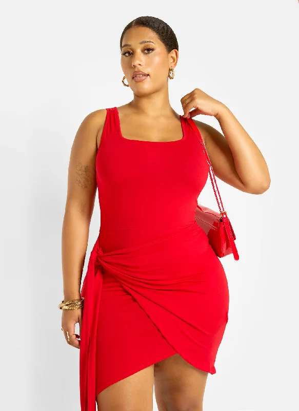 Kendra Draped Bodycon Mini Dress