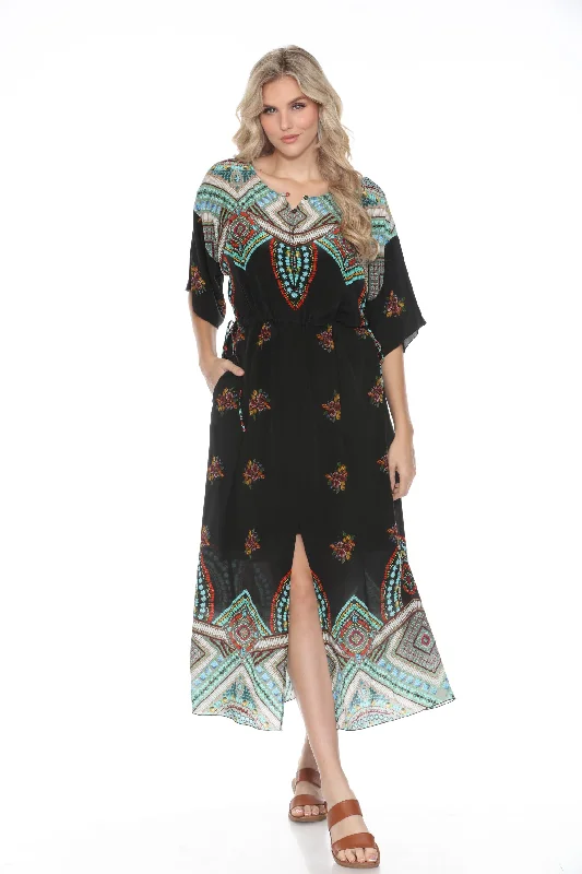 Johnny Was Jewel Thalia Silk Printed Maxi Dress Boho Chic C38721-N