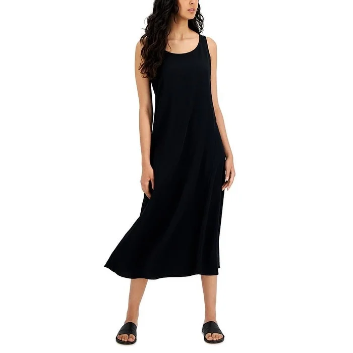 Eileen Fisher Women's Scoop Neck Tank Dress Black Size XX-Small