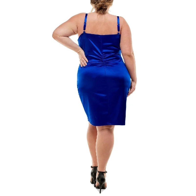 Emerald Sundae Women's Gathered Bodycon Dress Blue Size 22W