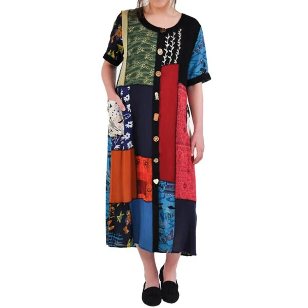 La Cera Women's Patchwork Dress