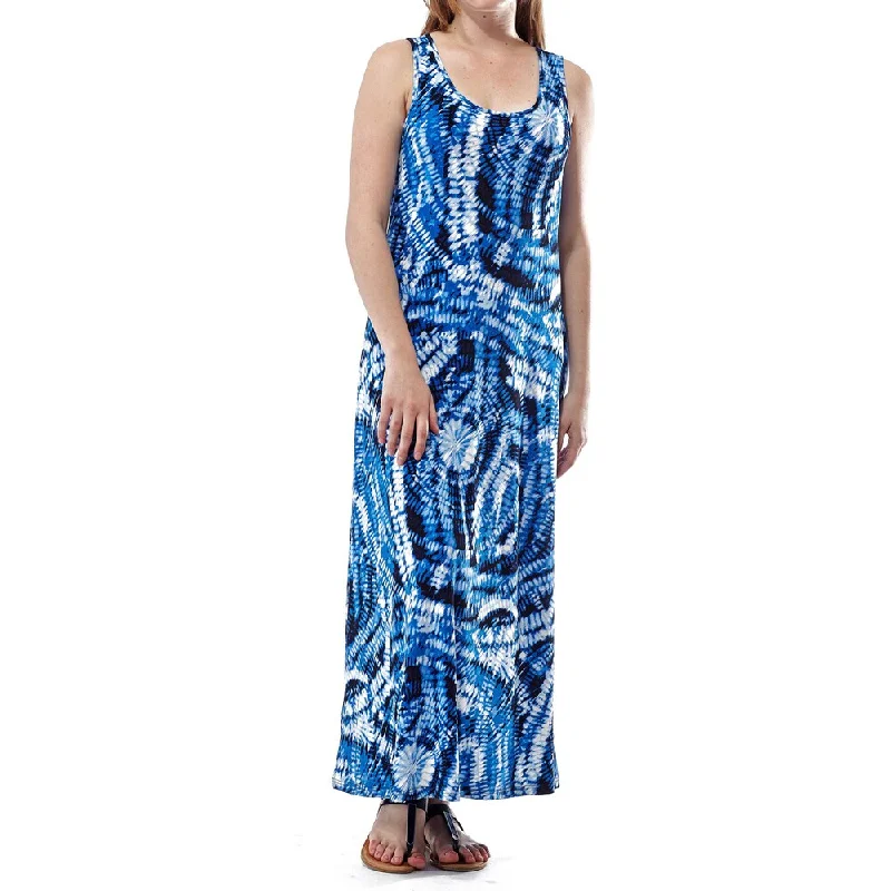 La Cera Women's Polyester Blend Sleeveless Printed Dress