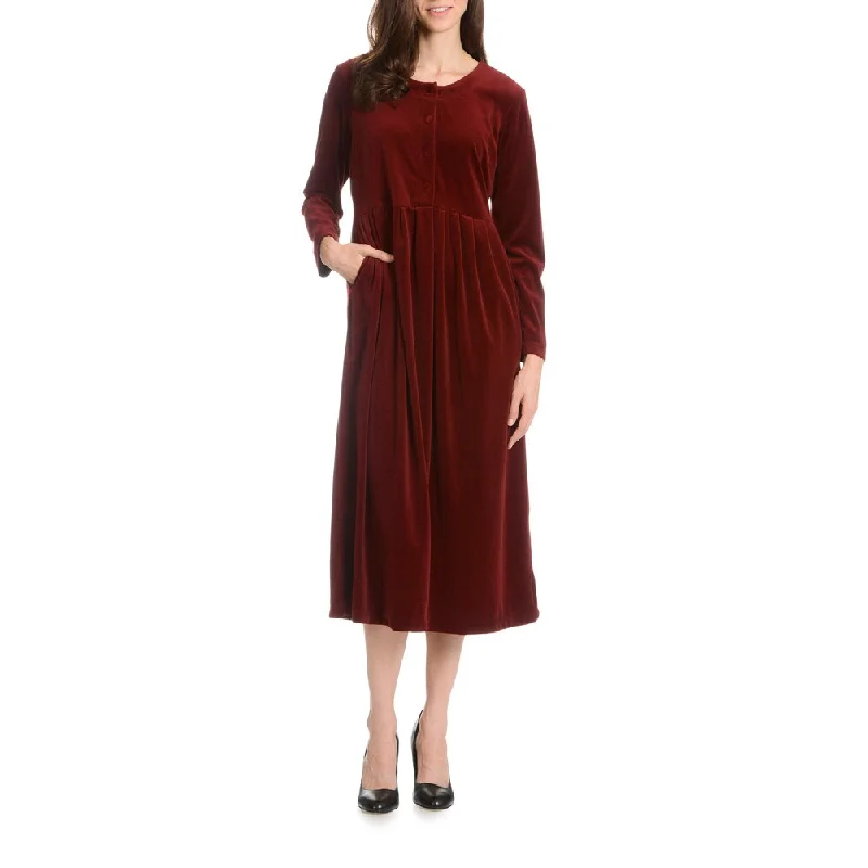 La Cera Women's Velour Dress