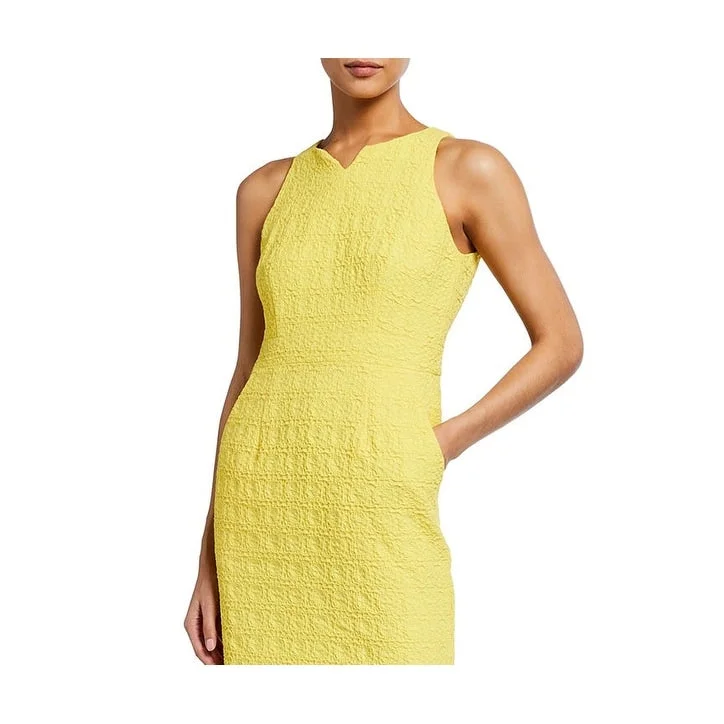 Nanette Lepore Women's Sleeveless Sheath Dress Yellow Size 0