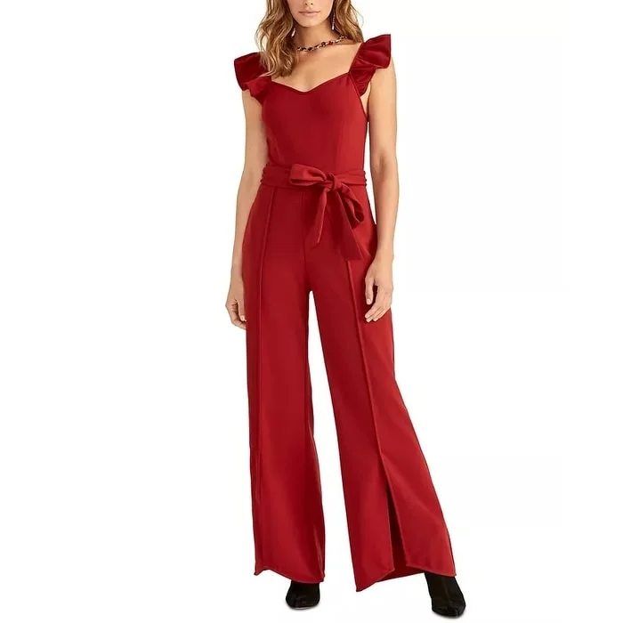 Rachel Roy Women's Iona Jumpsuit Red Size XX-Large - 2XL