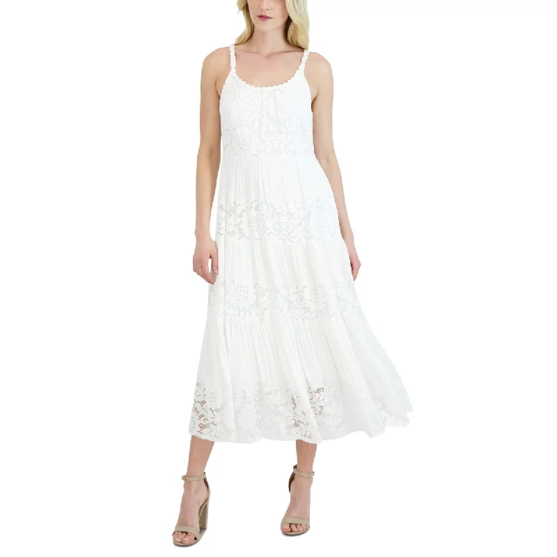 Robbie Bee Women's Lace A Line Dress White Size Medium