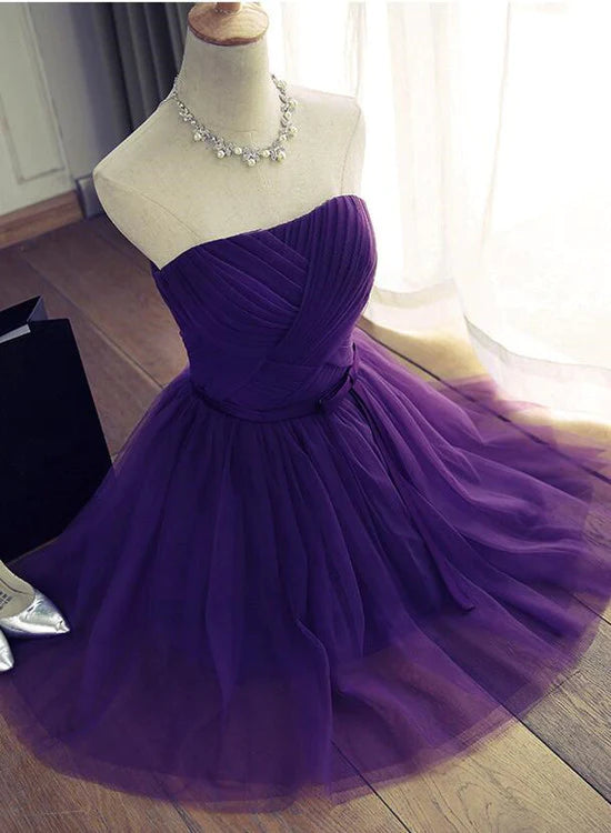 Lovely Purple Homecoming Dress Cute A-Line Formal Dress