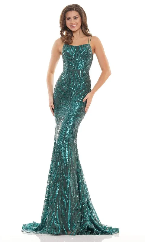 Colors Dress - 2743 Straight Across Sequin Dress