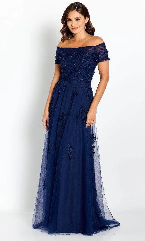 Cameron Blake CB751 - Short Sleeve Evening Gown