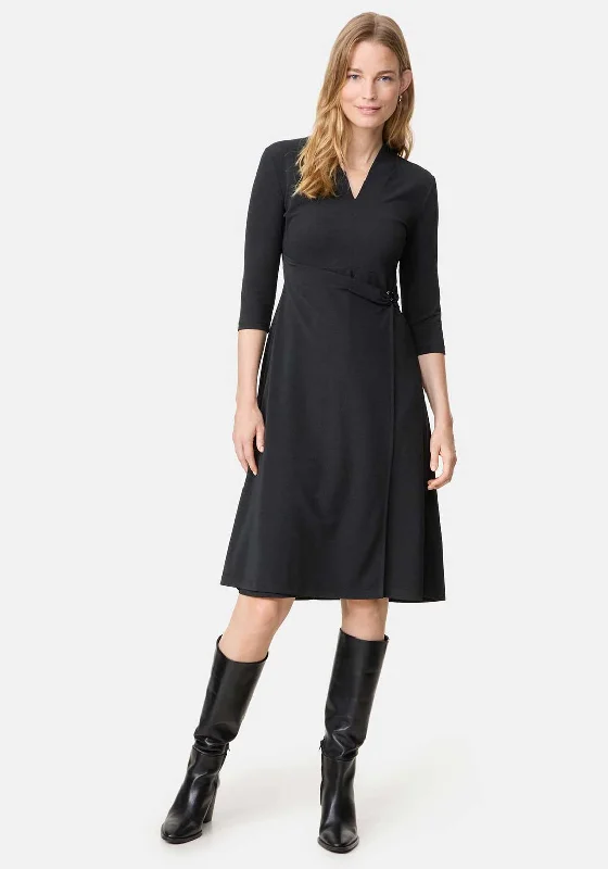 Gerry Weber Knitted A-Line Knee Length Dress, Black