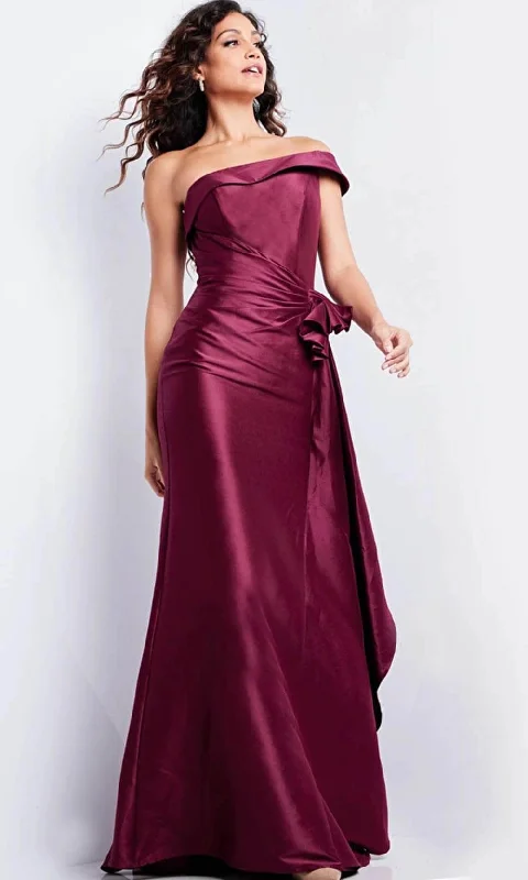 Jovani 25831 - Straight Ruched Waist Evening Gown