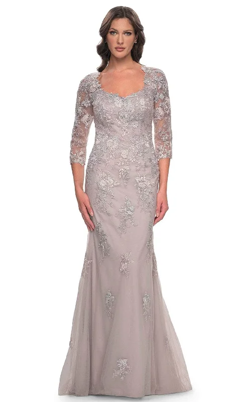 La Femme 30200 - Quarter Sleeve Mermaid Evening Dress