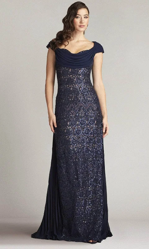 Tadashi Shoji CFC24348L - Embroidered Off-Shoulder Evening Gown